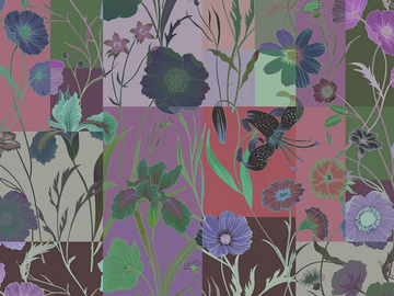FLORAL PATCH - Digital printing wallpaper with floral pattern by Architects Paper - view 2